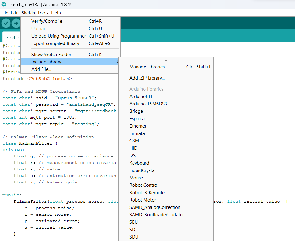 Arduino IDE Screenshot